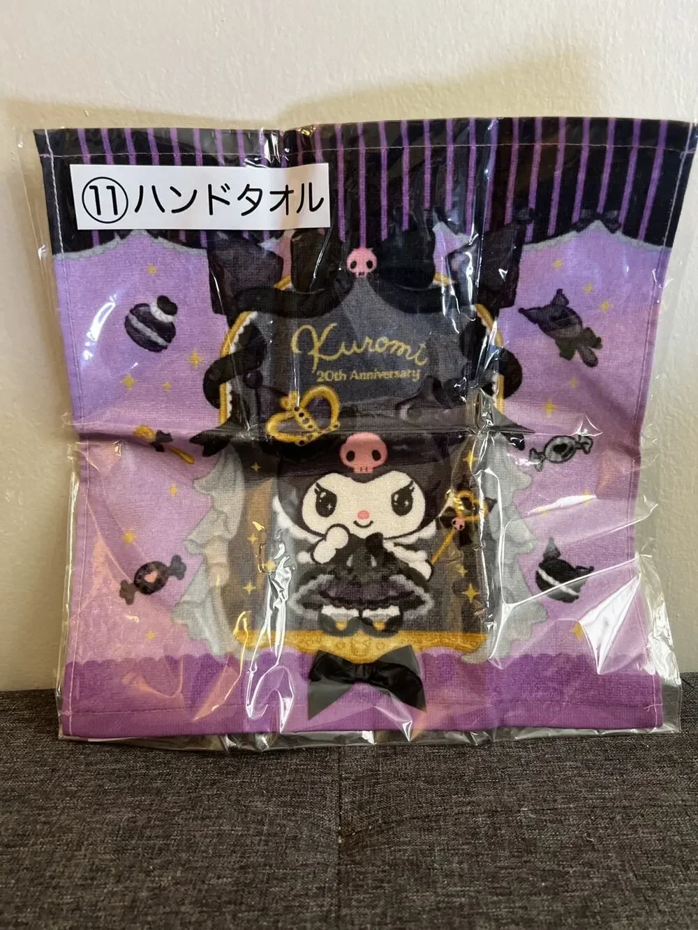 Sanrio Ichiban Lottery Kuromi 20th Anniversary Prize⑪ Hand Towel